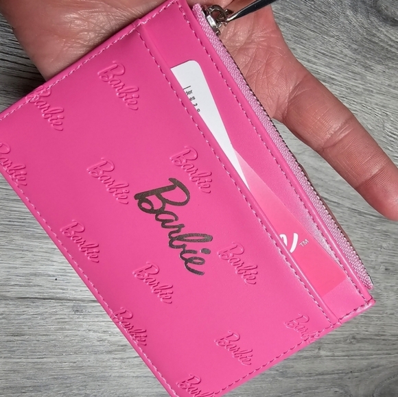 Barbie × Miniso Limited Edition Card Holder Wallet Coin Purse Pink Faux leather - Picture 2 of 5